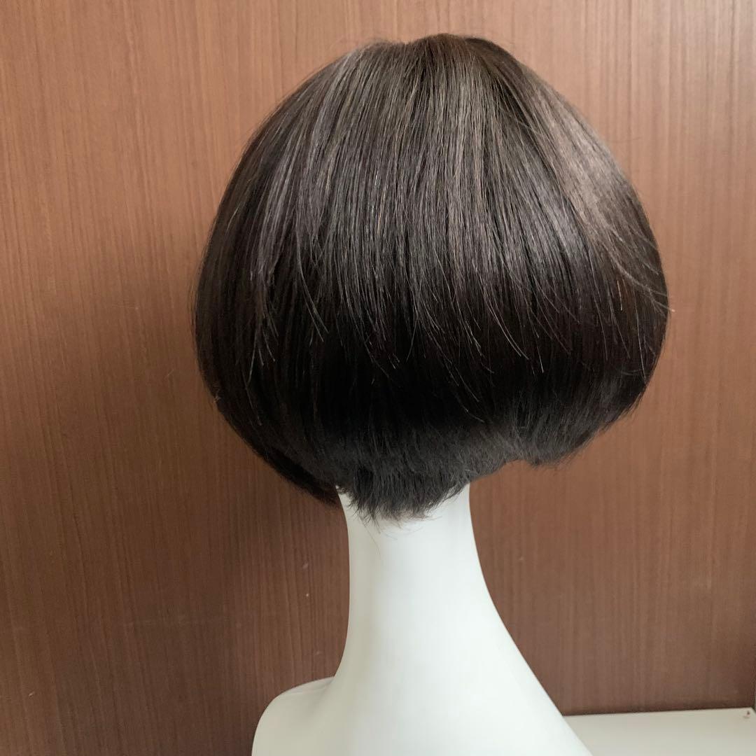 らいぞう様☆気品人毛100% ショートwig ウィッグBZ20
