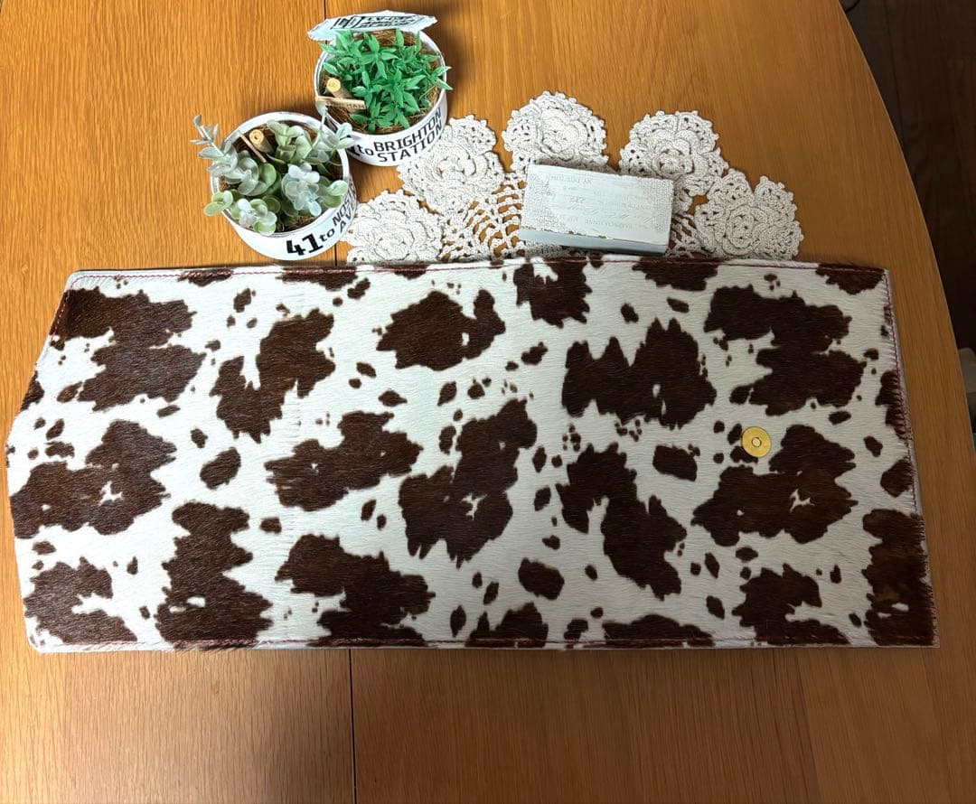 ご確認用　ハラコ　カウ柄　システム手帳　A5 牛革　本革　レザー