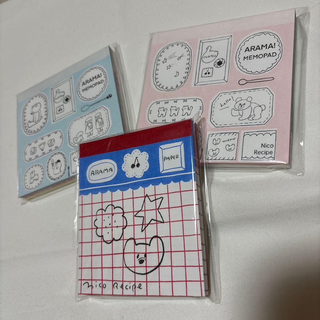 新品未開封　ニコレシピ メモ帳 Nico-Recipe スタンプフェスティバル