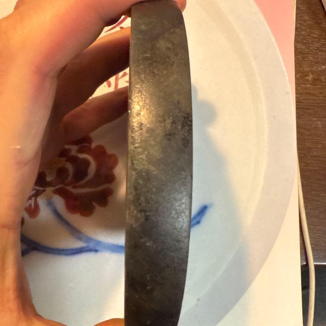 江戸時代　希少美品　古鏡　和鏡　銅鶴亀松のデザイン　天正出雲守