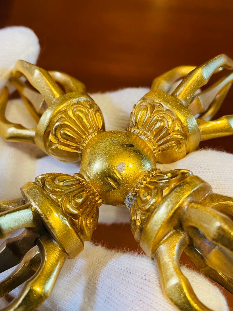 即日発送 チベット密教新品 カツマ 羯磨 十字 金剛杵 ダブルドルジェ 210g