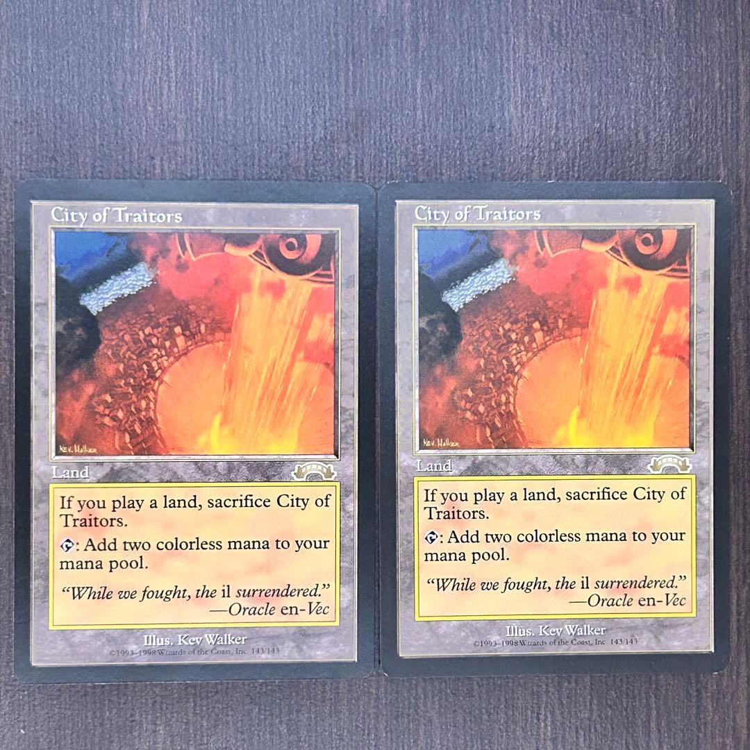 MTG 裏切り者の都 City of Traitors 英語 2枚セット 土地