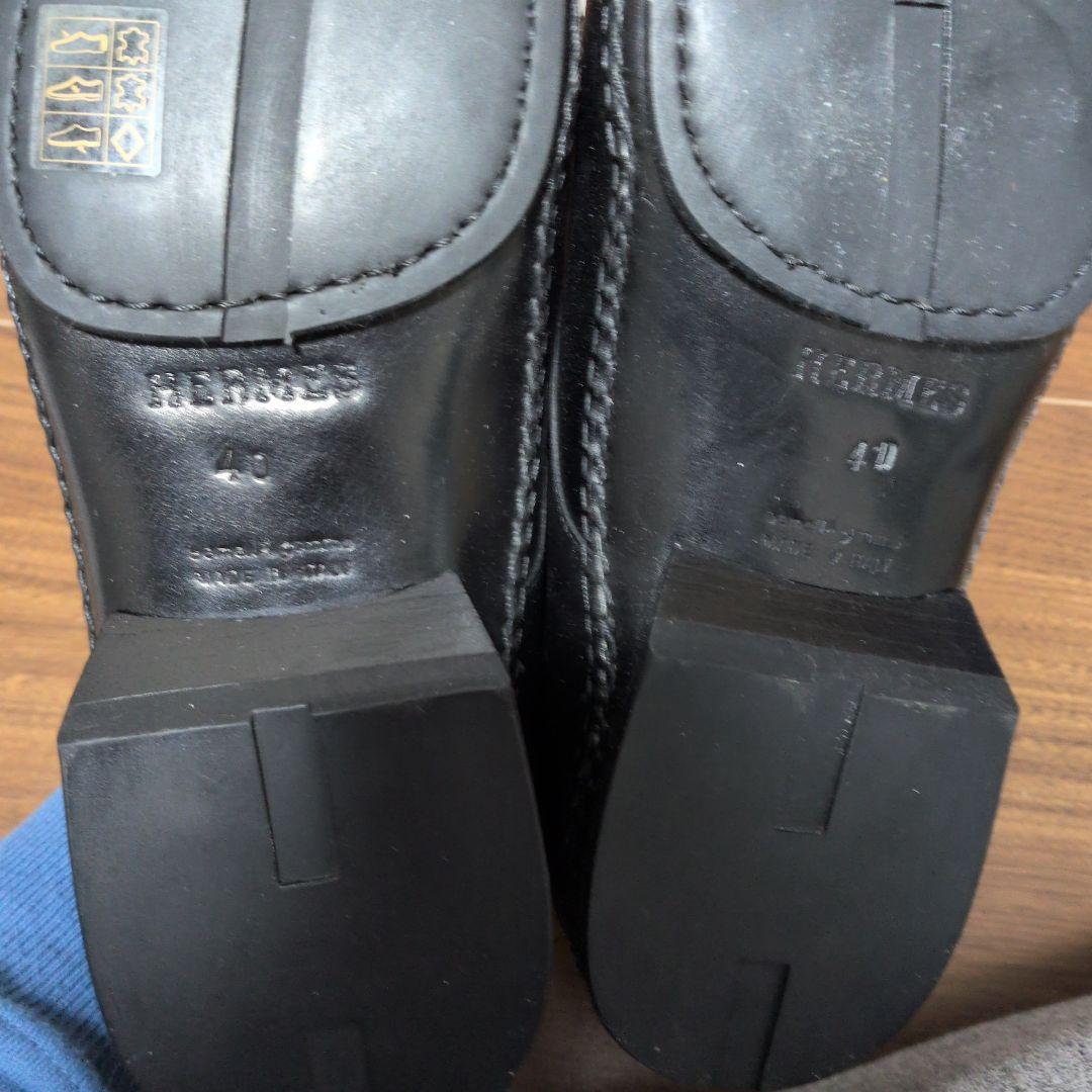 HERMES ブラック ドレスシューズ 40サイズ