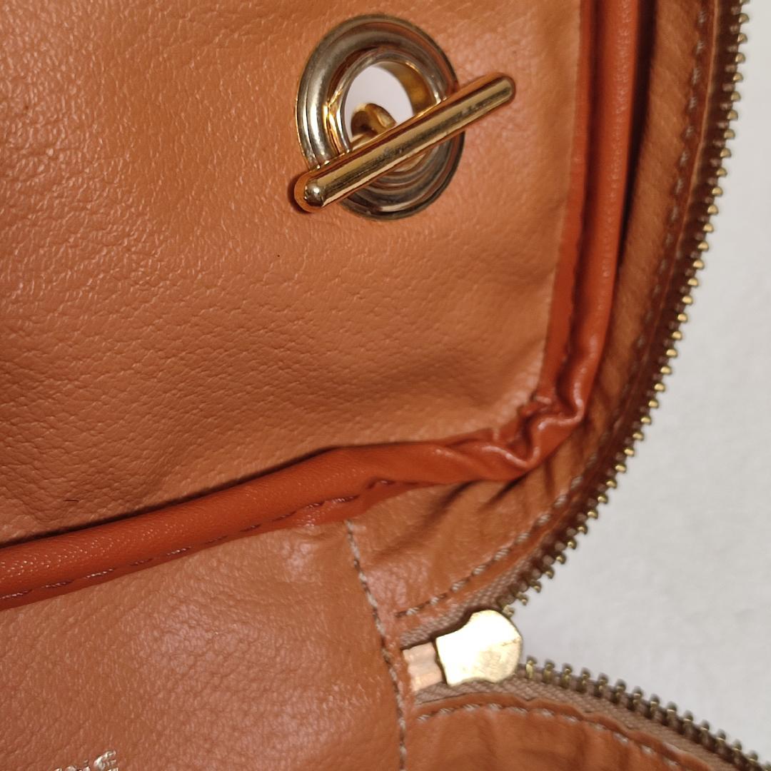 80-4 セリーヌ CELINE マカダム柄 バニティ バッグ PVC レザー