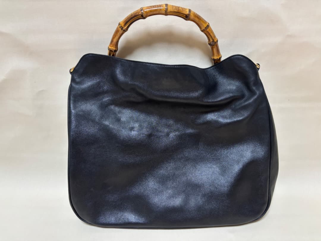 GUCCI グッチ バンブー 本革 2way ショルダーバッグ ハンドバッグ