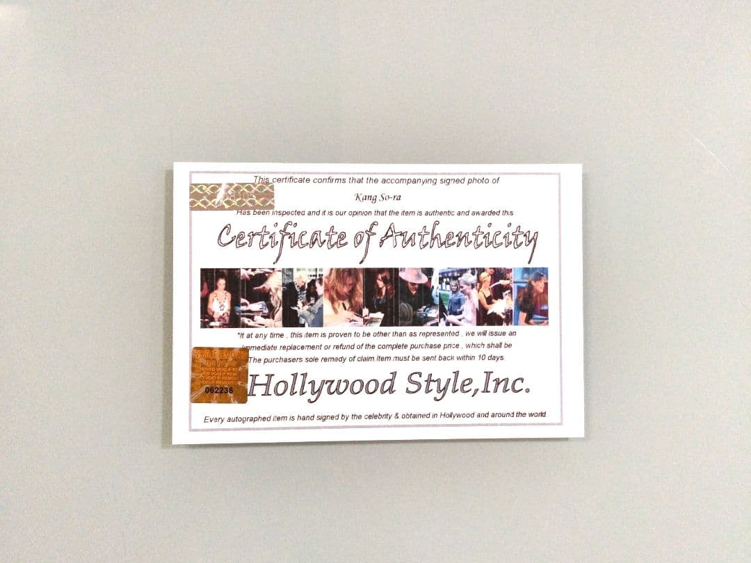 セール中…カン・ソラ直筆サイン入り2Lサイズ写真…