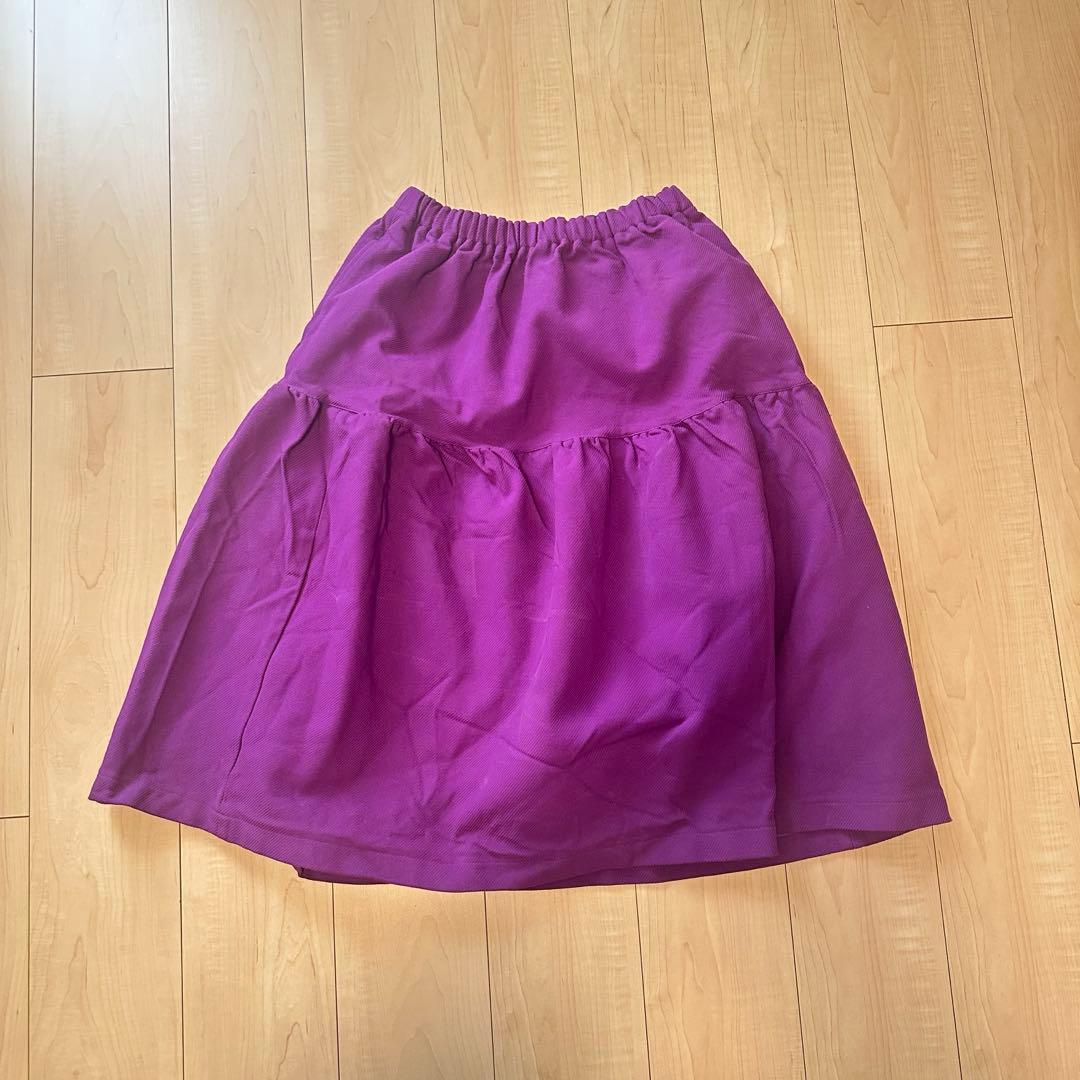 COMME des GARÇONS パープル フレアスカート