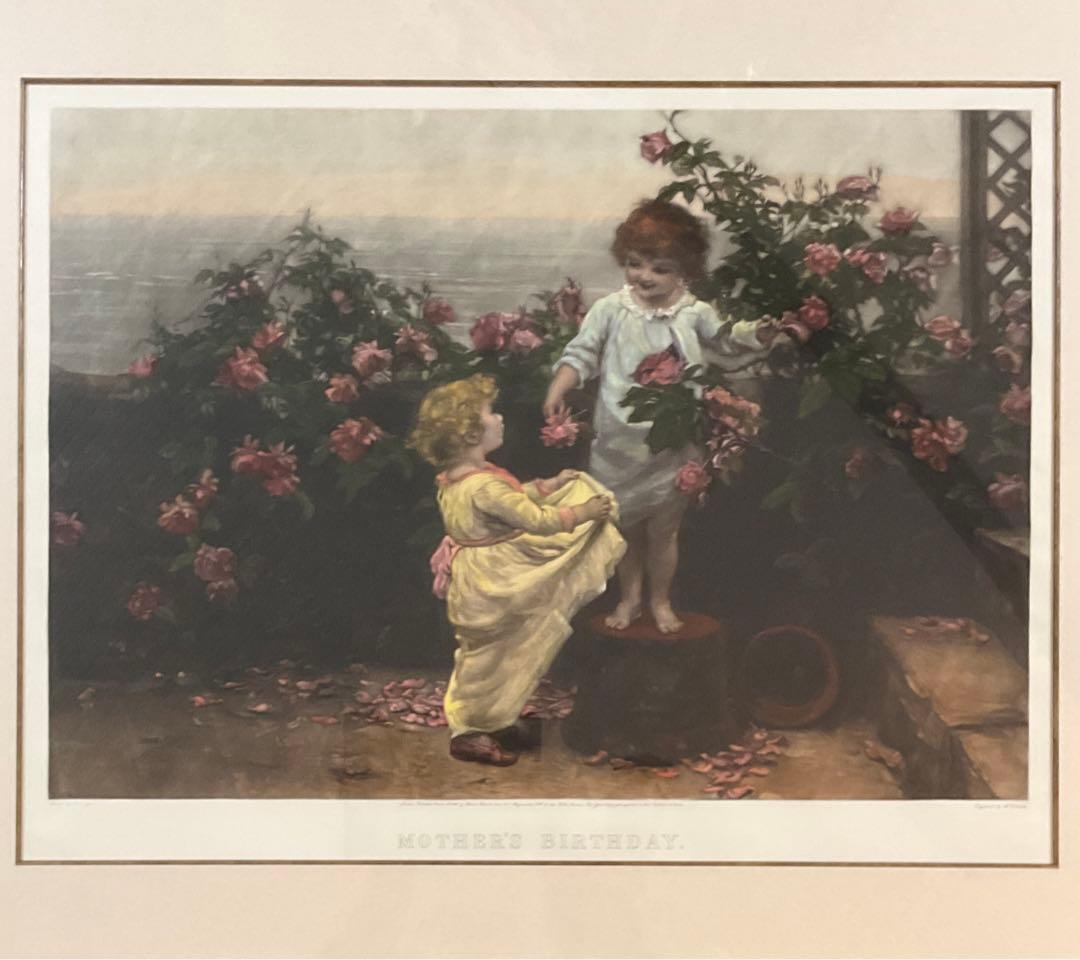 絵画、額縁、フレデリック・モーガン、英国、油彩画家、アンティーク、美術品、複製画