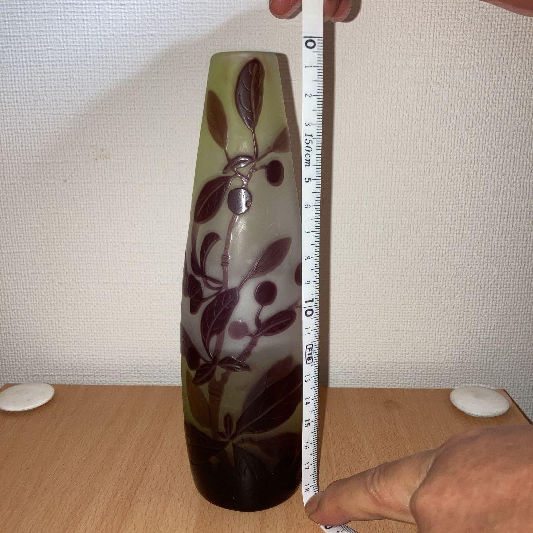 Émile Galle エミールガレ　被せガラス　花瓶