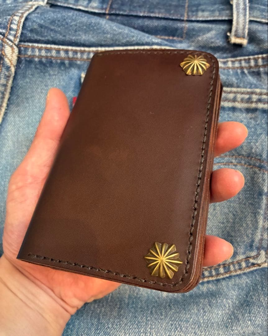 トラッカーウォレット　ミドル　イタリアンレザーブルガロ　アポロコンチョ※即納品