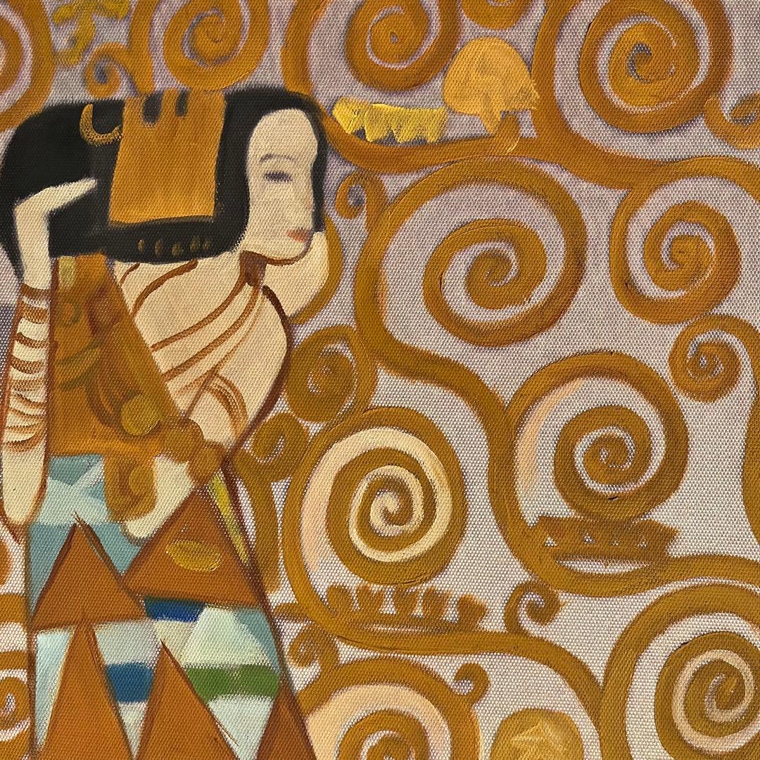 ★B級品★手書き油絵 クリムト 生命の木 特大 インテリア 絵画