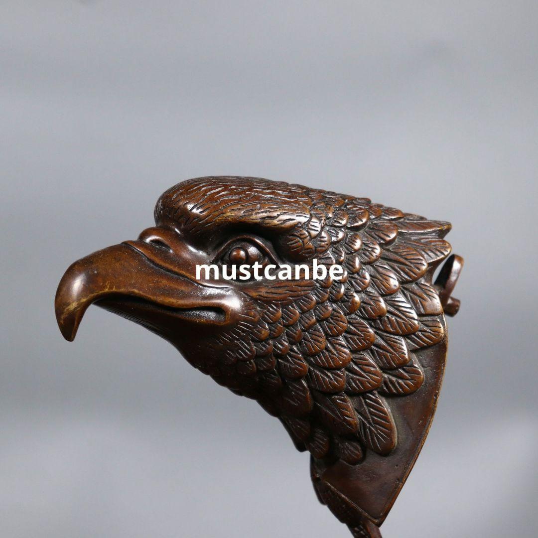 銅制 鷹頭 形独特な 装飾品 工芸品 置物