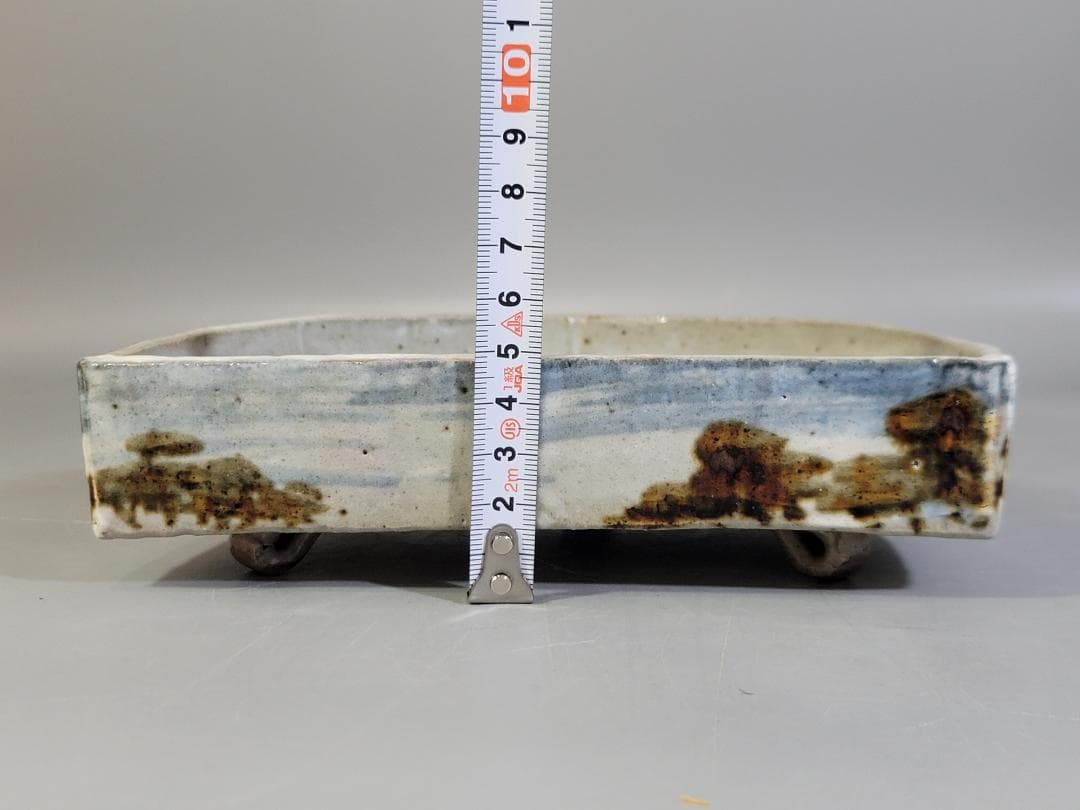 懐石器 半月 松の絵 向付 水月窯 豊蔵 共箱 DT559