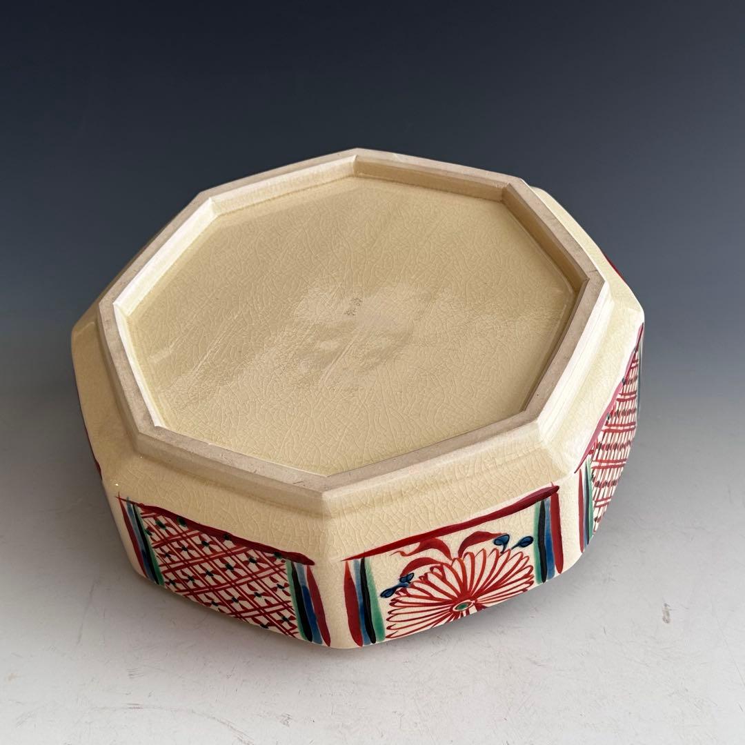 茶道具　安南手　赤絵　食篭　菓子器　前田宝泉　共箱　陶芸　京焼　茶会　稽古