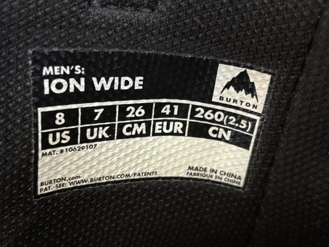 BURTONバートンionアイオンワイドフィット 未使用