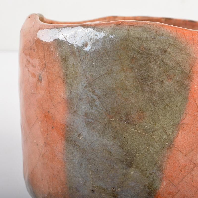 茶道具　楽吉左衛門　赤筒楽茶碗　共箱　M　R7086