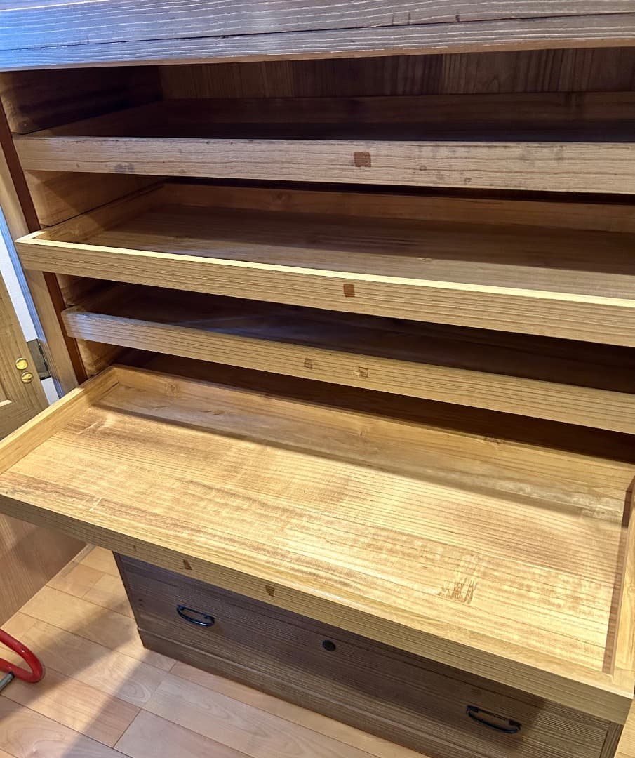 【中古品】桐箪笥　着物収納　時代家具　桐製　アンティーク　昭和レトロ　送料込