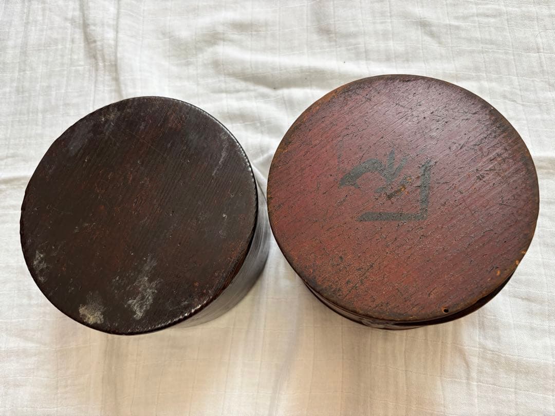 秋田　曲げわっぱ　丸弁当箱　昭和レトロ　レア