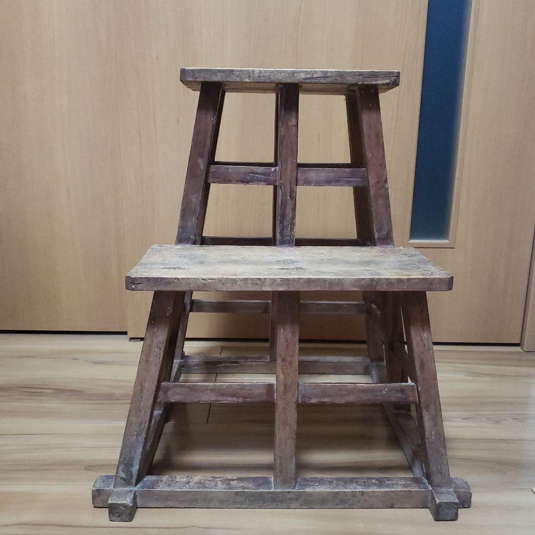 庄内踏み台 櫓 踏み台 やぐら組み 無垢 踏台 陳列棚 台 飾り棚 花台 民芸