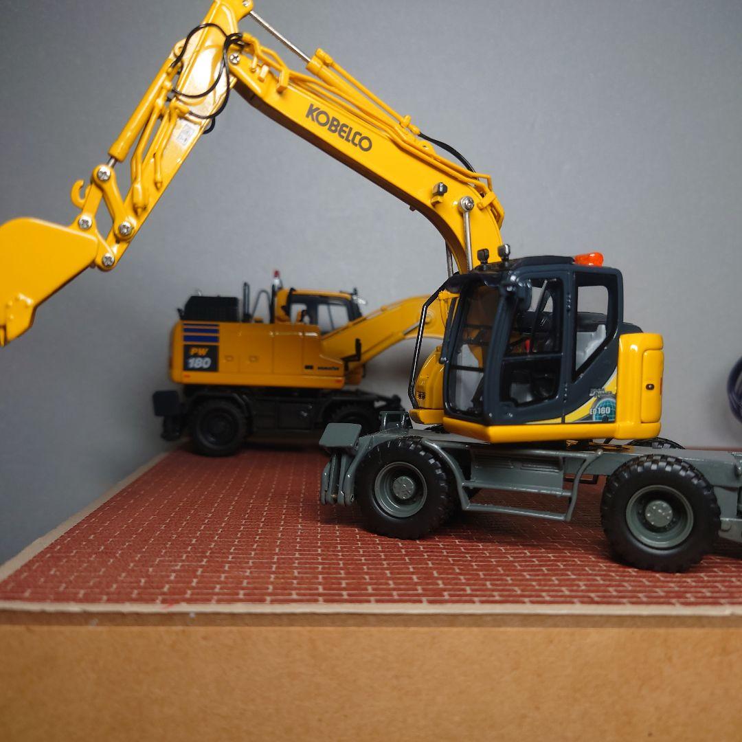 KOBELCO ED160W ホイール式ショベル(1/50)カスタム SK135