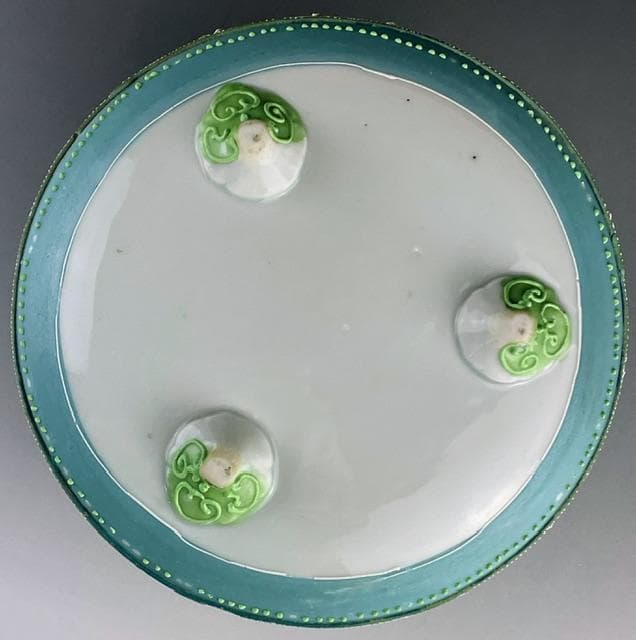 【希少】オールドニッポン 花絵地 一陳盛上げ アールヌーボー様式 花瓶 盛り上げ