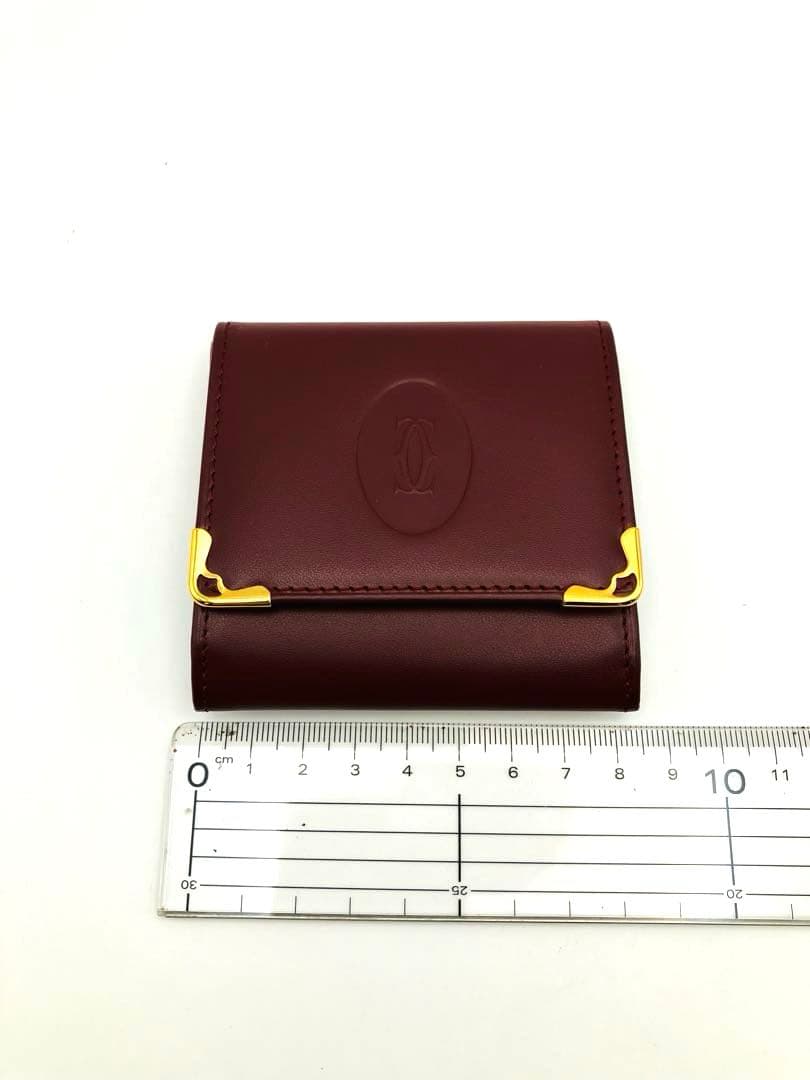 新品　Cartier ケース　レザー　ボルドー