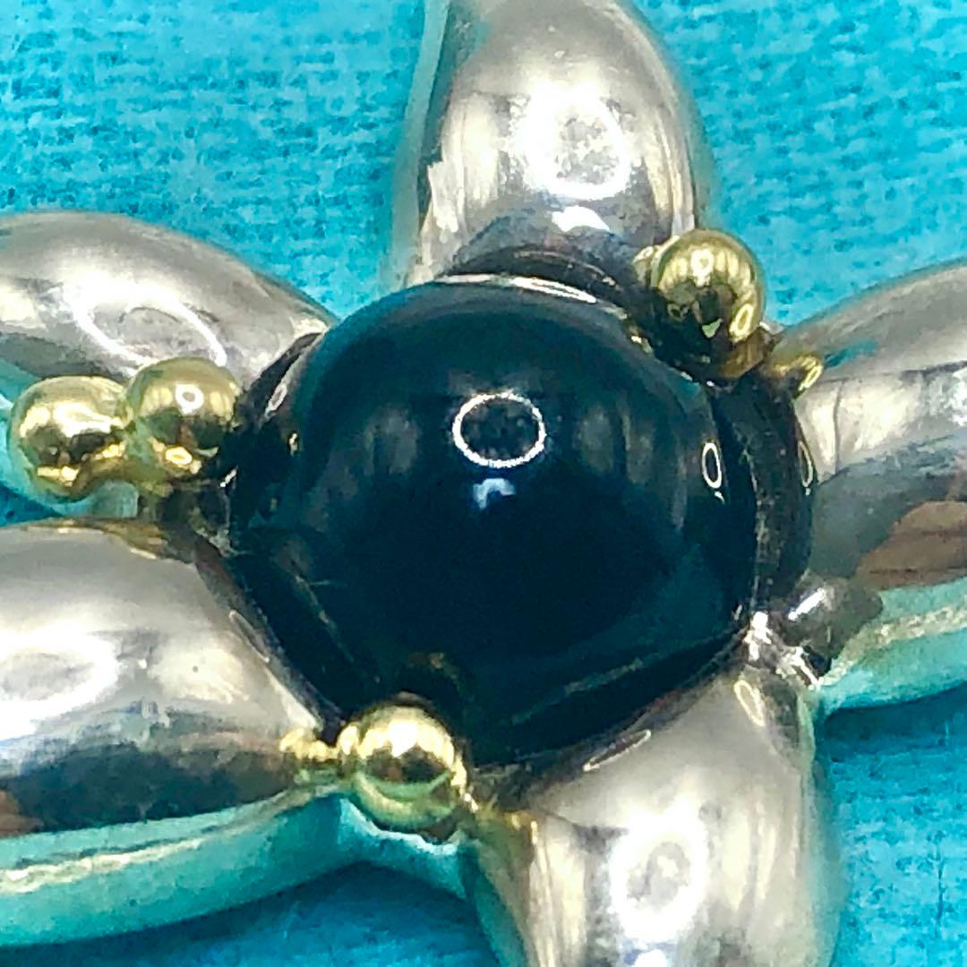 希少 ティファニー ファイヤーワークス ブローチ 925×750 オニキス 美品