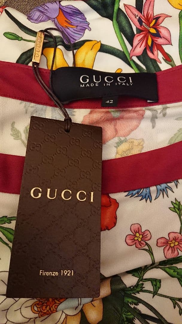 【タグ付き未使用】GUCCI グッチ 花柄レーヨンワンピース フローラ 総柄