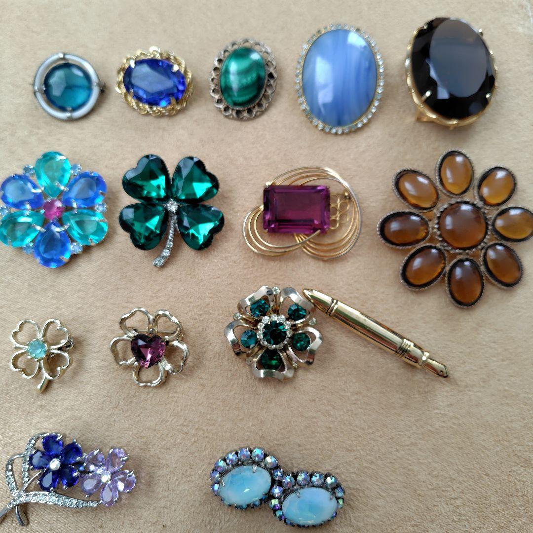 ヴィンテージブローチ１５個セット