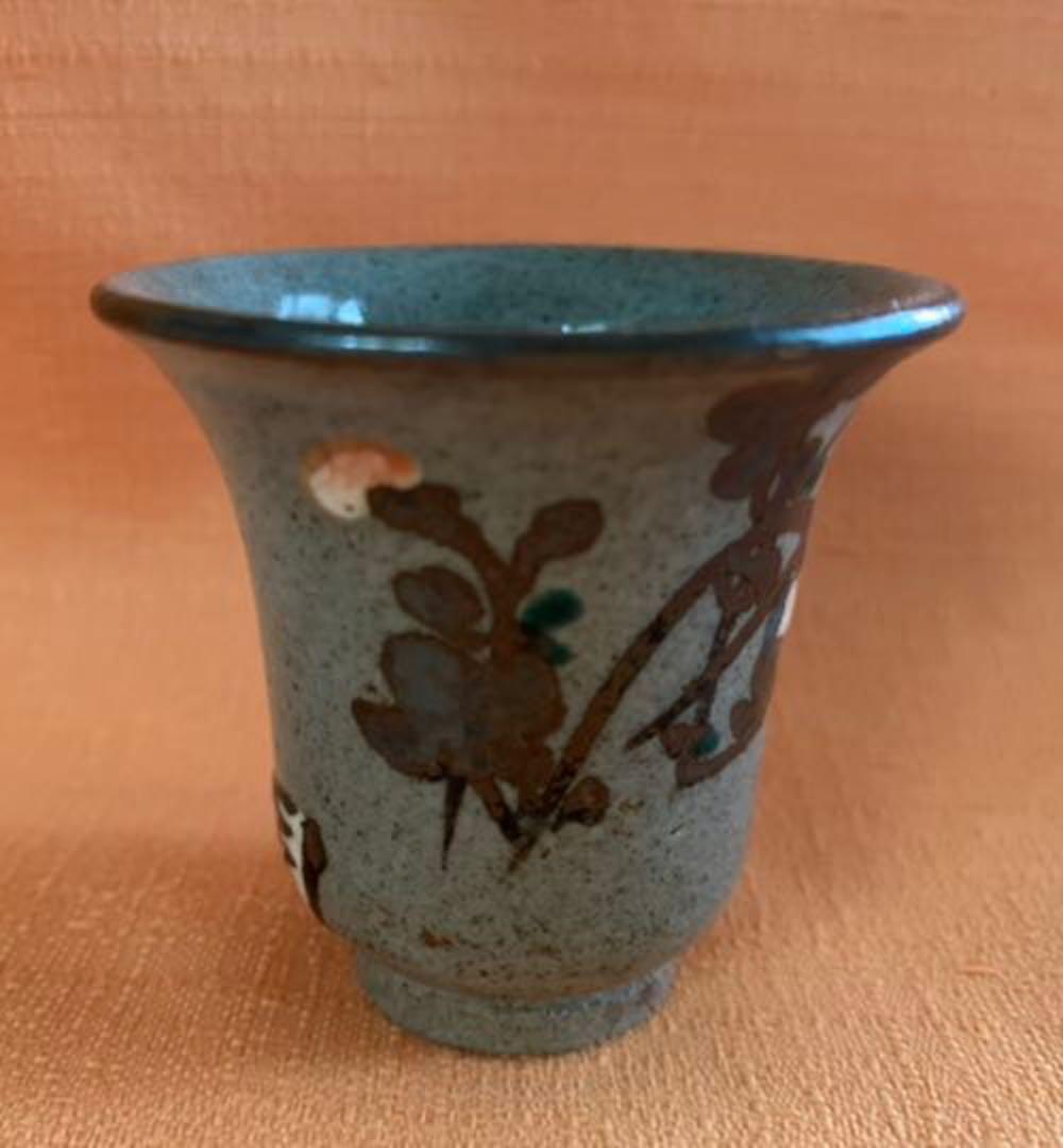 希少　初代　宮川香山　作　真葛焼　乾山意花文盃