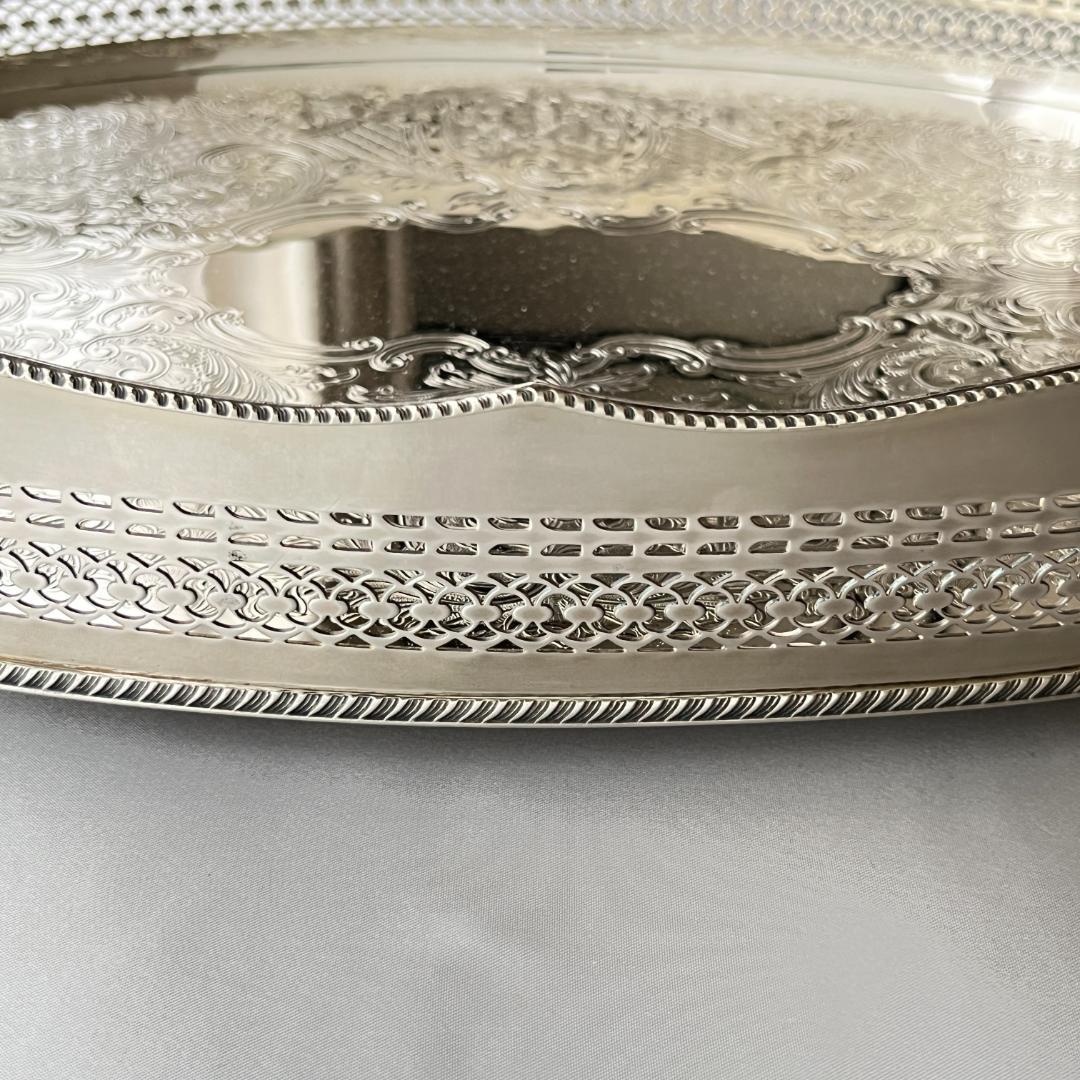 【Mappin&Webb】 マッピンアンドウェッブ ギャラリートレー 45cm