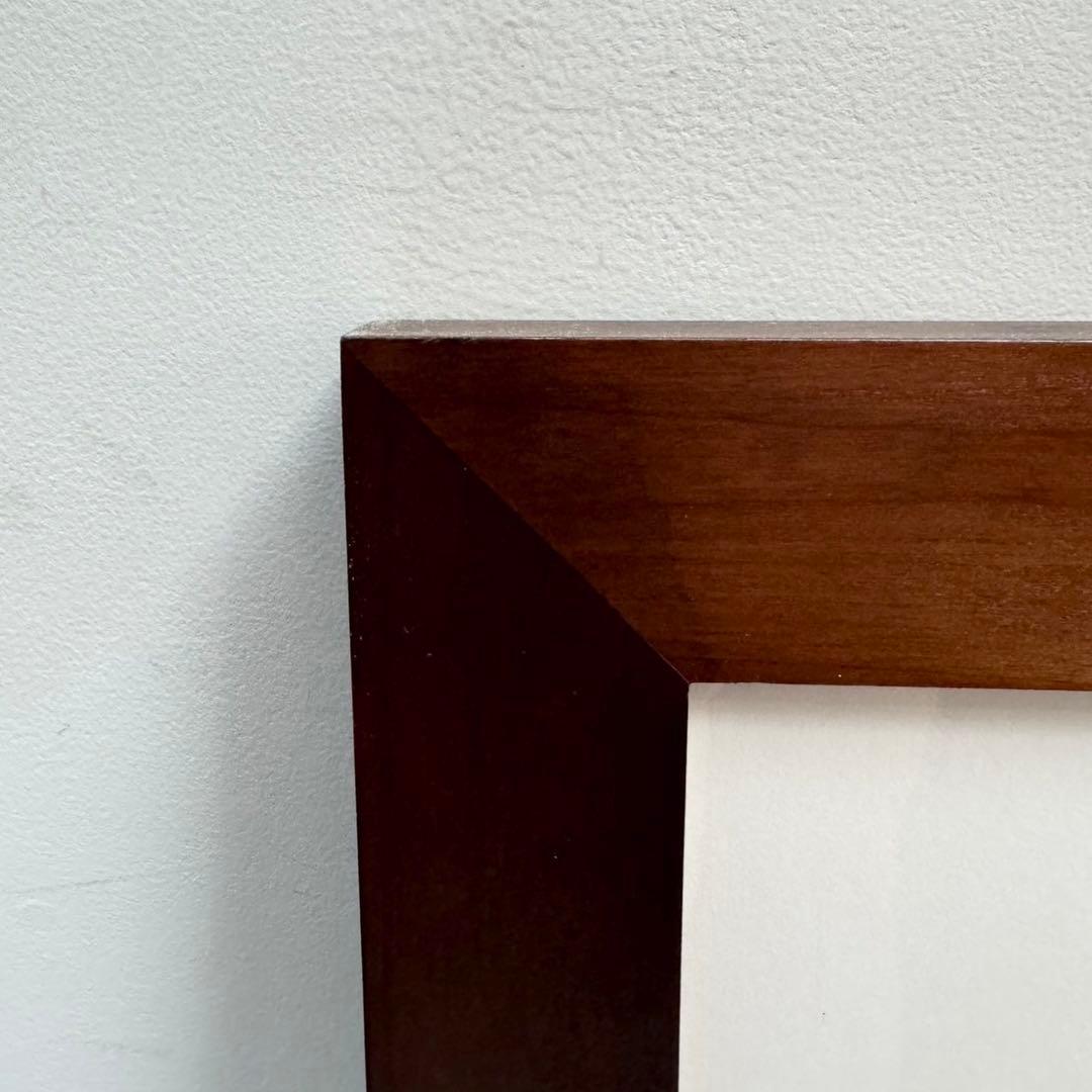 【在庫25】額 額縁 木製 焦茶 ダークブラウン 大きいサイズ アート 写真 a