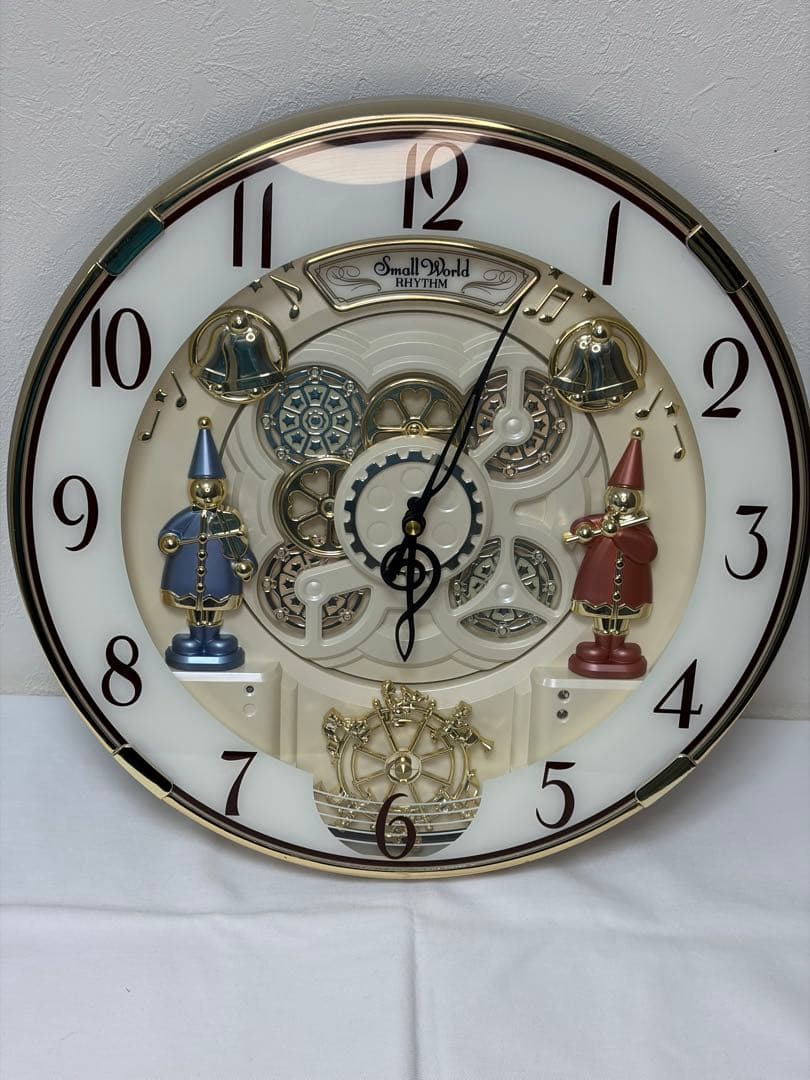 美品 リズム時計 4MN490RH 電波時計 からくり時計