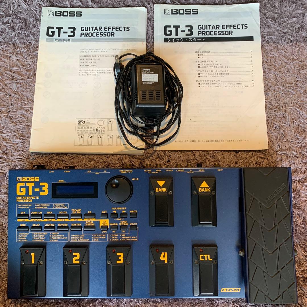 BOSS GT3 アダプター 取説付き ギターマルチエフェクター 室内使い