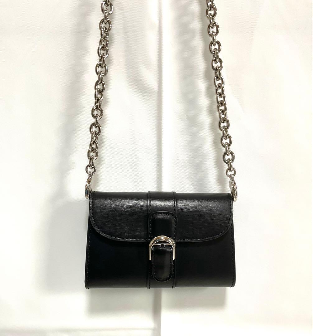 DELVAUX ブリヨン　チェーンカードホルダー、ケース　アップダウン柄