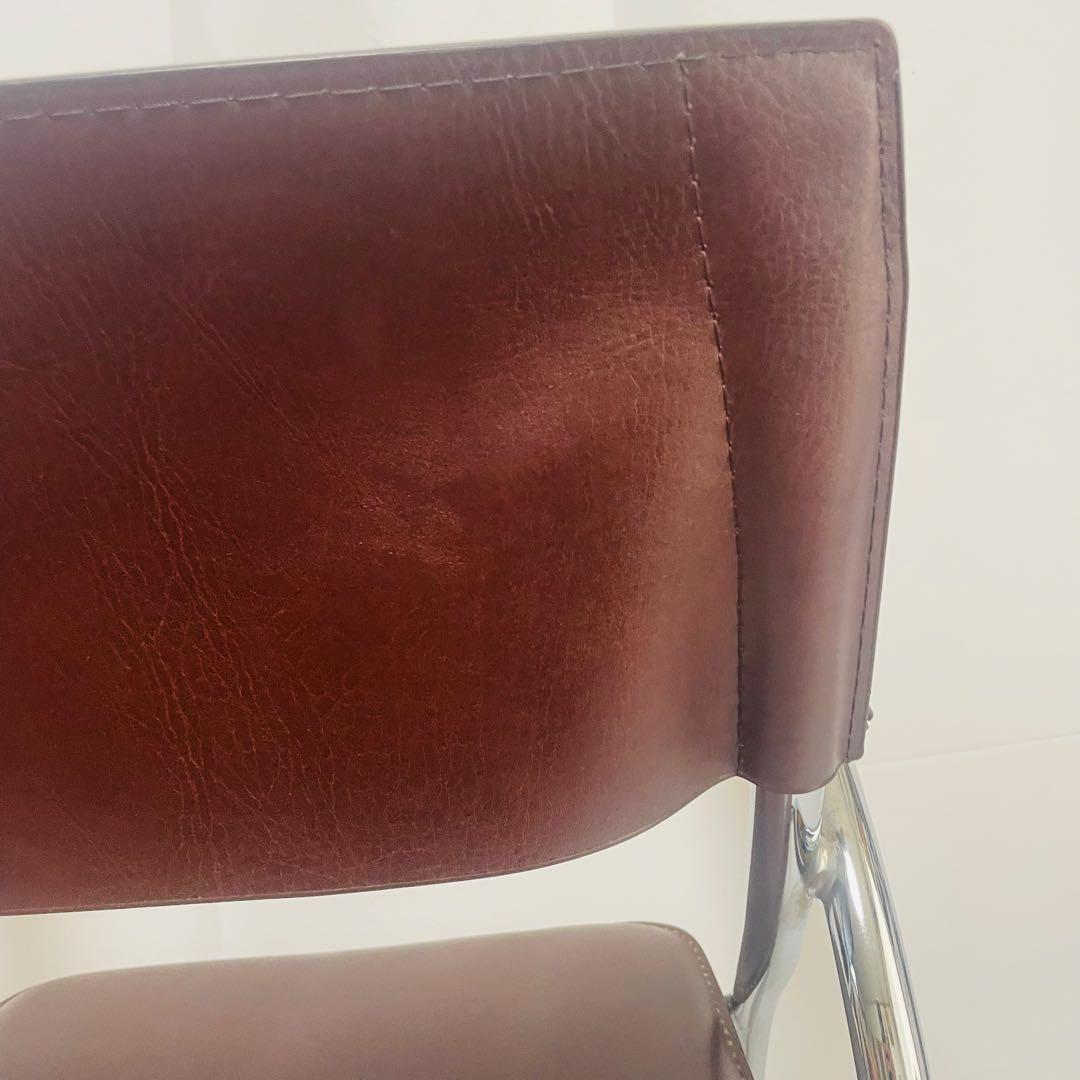 ポストモダン スチールフレーム アームチェア スペースエイジ