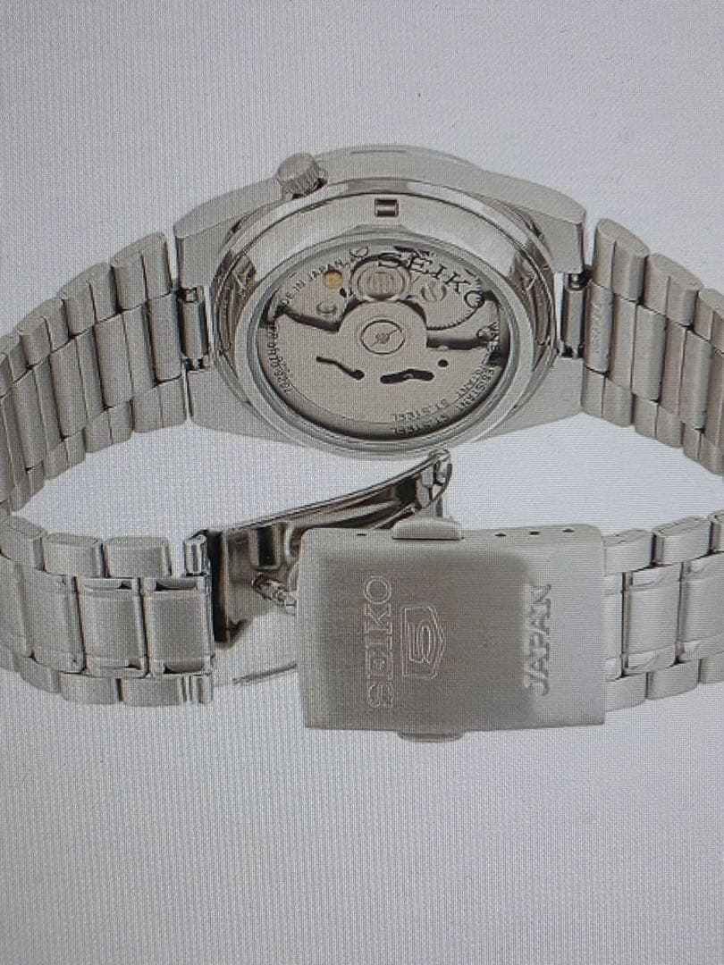 SEIKO 5自動巻き時計 ステンレススチール 黒文字盤 アラビア文字表記