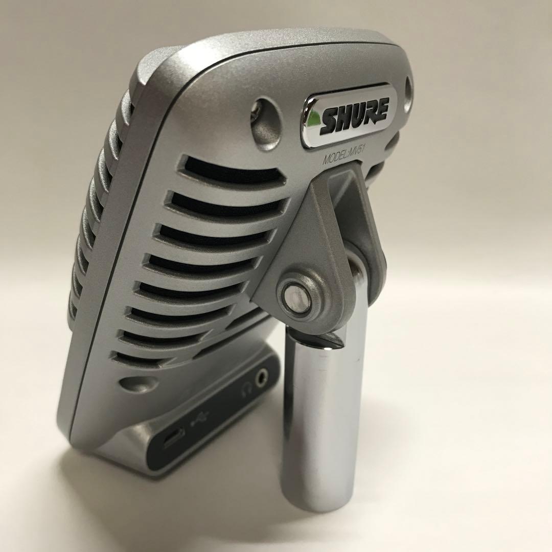 USB接続 コンデンサーマイク シルバー　動作確認済