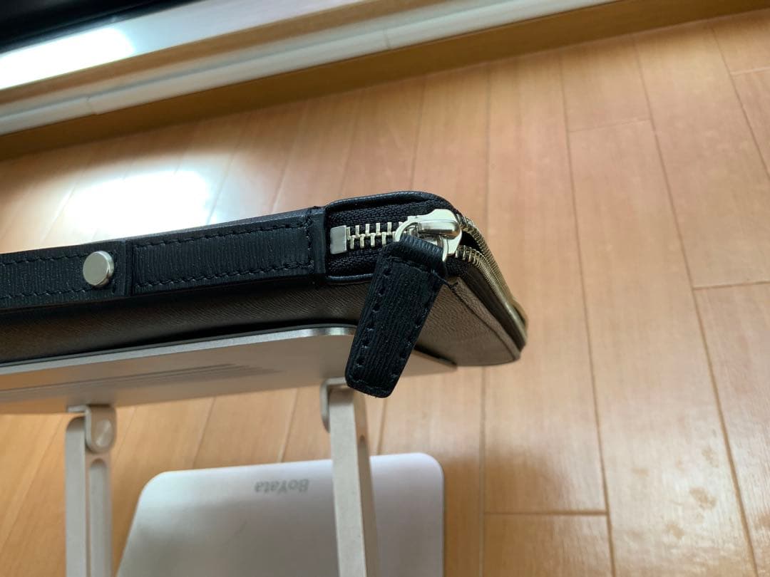 【美品】　ポーター フラックス クラッチバッグ レザー ロゴ 大容量 A4可 黒