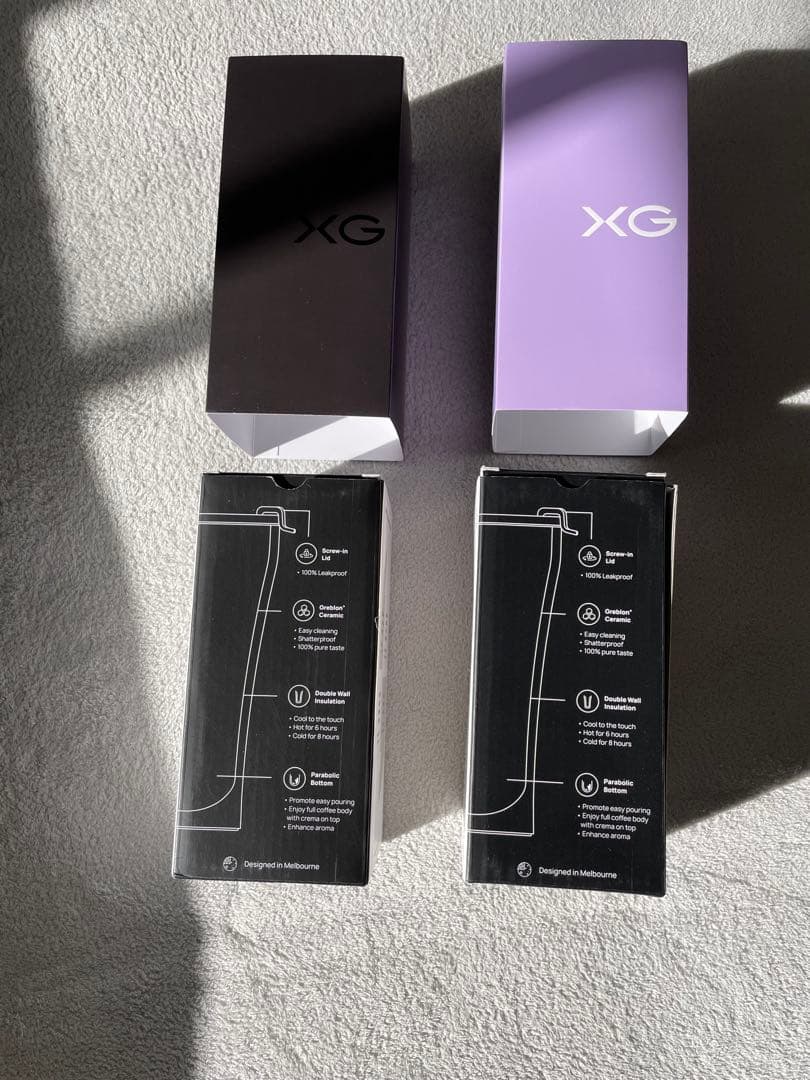 XG タンブラー 2個セット ブラック・パープル