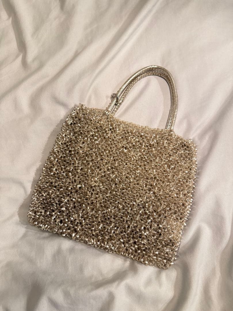 アンテプリマ　ワイヤーバッグ　ゴールド