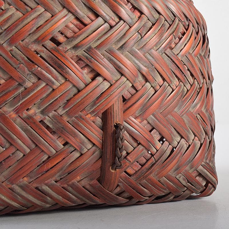 茶道具　竹細工師　竹遊斎造　山路花篭　花入　共箱　M　R7733B