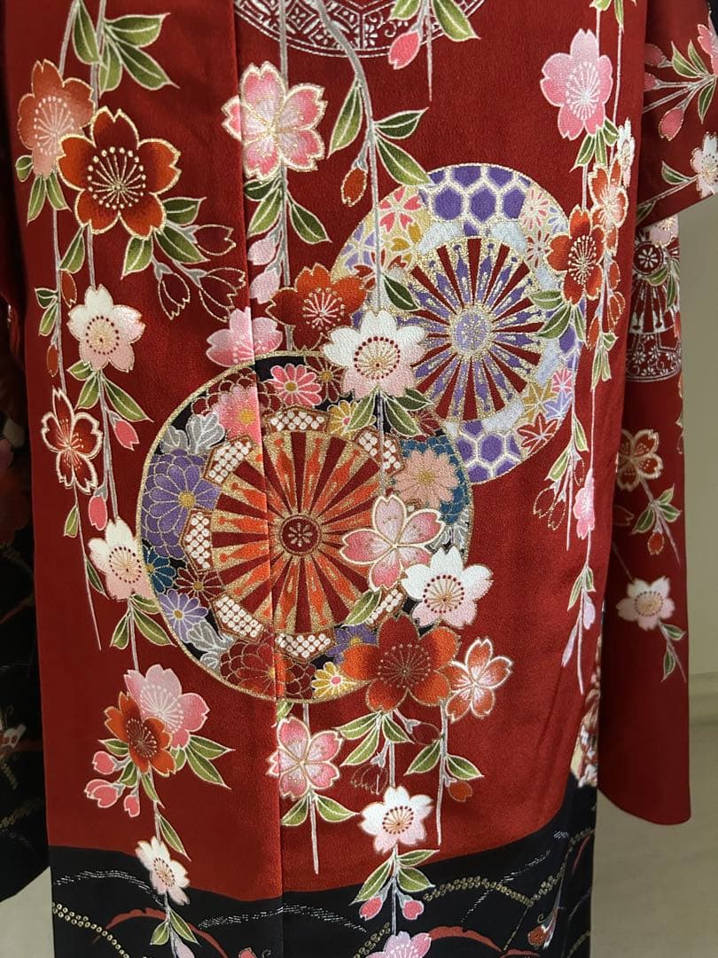 7歳　七五三　正絹着物　古典柄　帯　帯揚げ　帯締め　しごきのセット