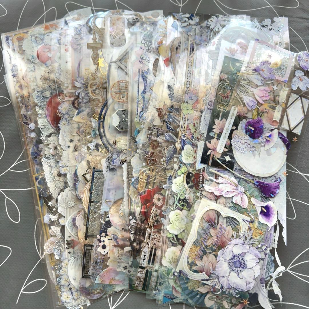 【同梱価格1040円】　コラージュ素材　海外マステ　装飾テープ　50種　PET②