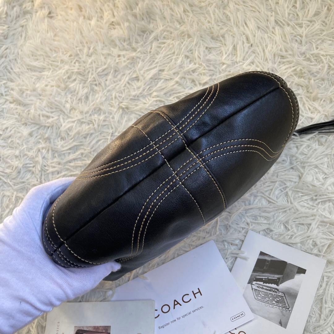 バッグ vintage coach old Black half moon y2k