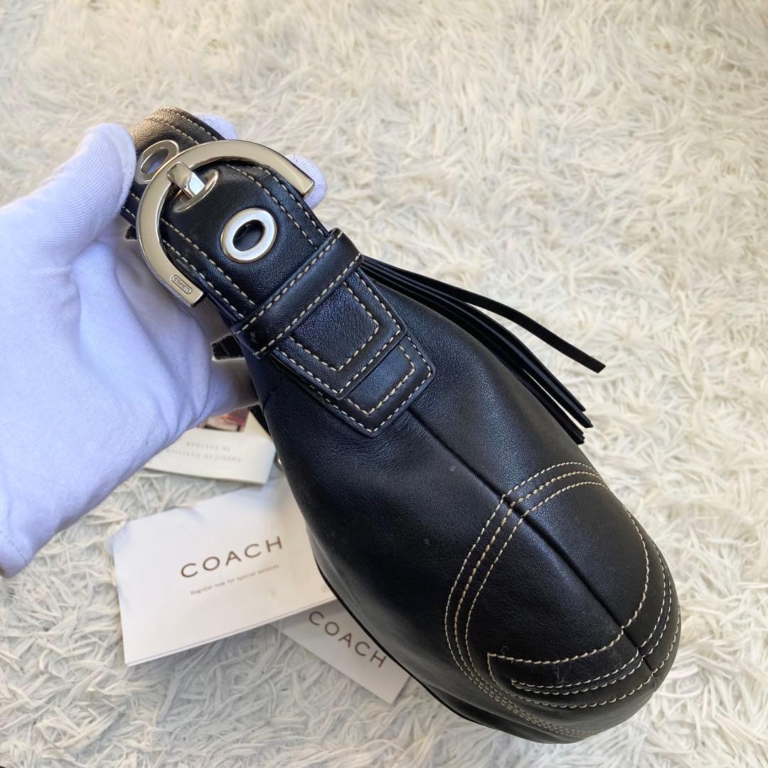 バッグ vintage coach old Black half moon y2k