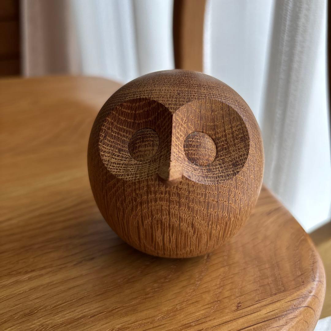 希少　HISA-CRAFT 旭川　木製　オブジェ フクロウ　ヒサクラフト