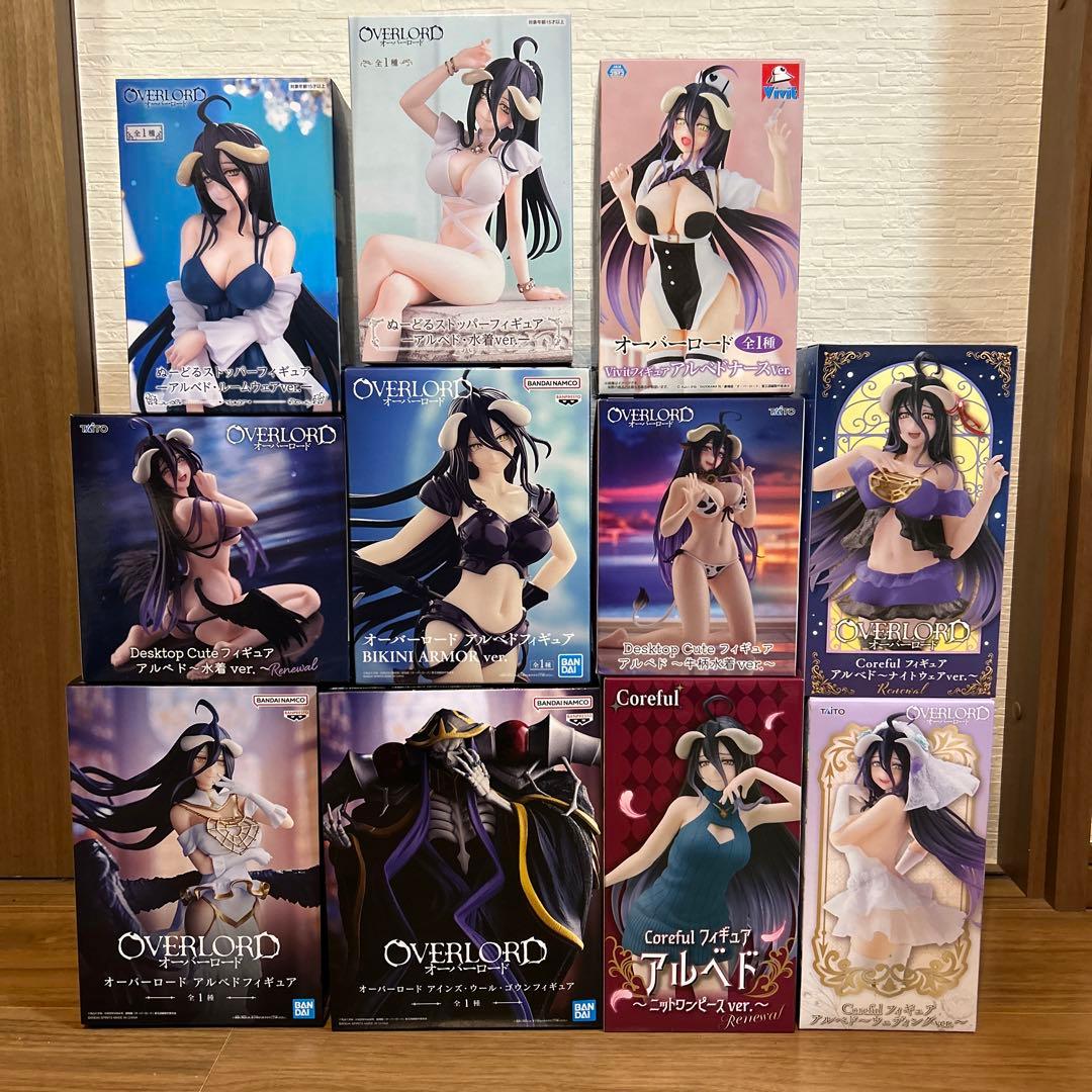【新品 未開封】 OVERLORD アルベド、アインズ フィギュア 11体セット