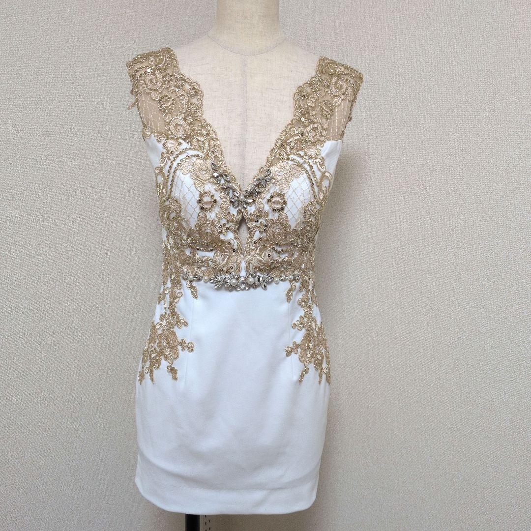 IRMA イルマ　ビジュー　シアーレース キャバドレス ミニドレス ワンピ