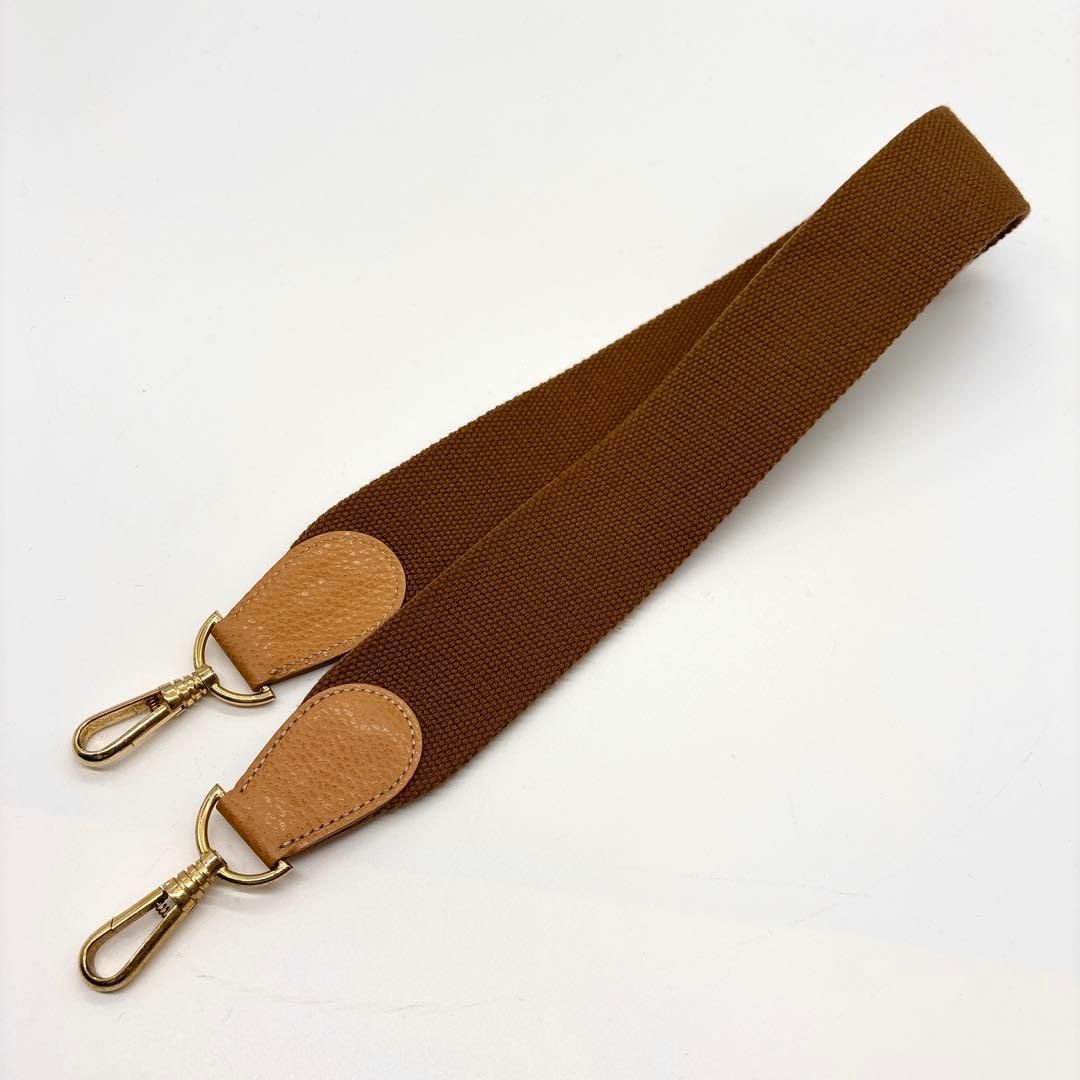 ハイクラス パンチング レザー ショルダーバッグ キャメル Hモチーフ